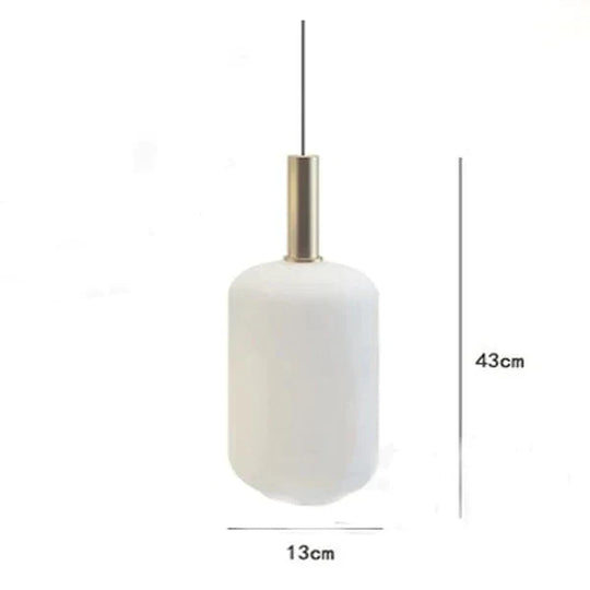 Nordic Creative Restaurant Milk White Glass Lamp Personality Postmodern Minimalist Cafe Western