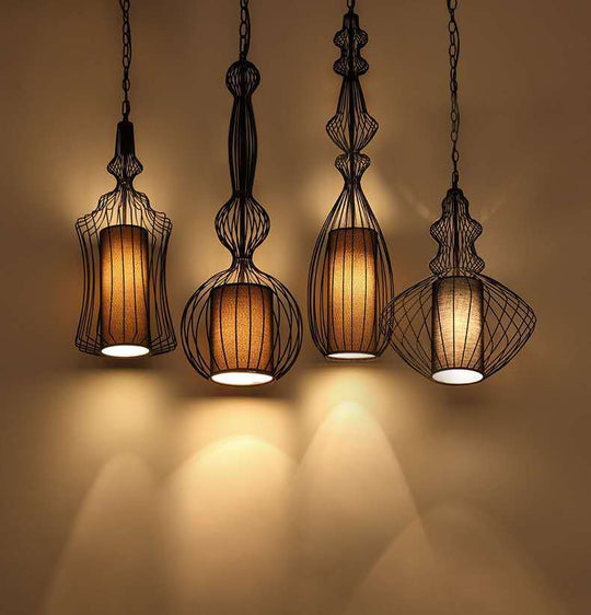Creative Cafe Retro Birdcage Lamp Chandelier Pendant