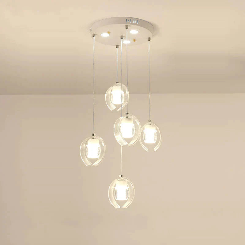 Dining Room Chandelier Three Simple Modern Nordic Creative Table Lamp B - Warm Light Pendant