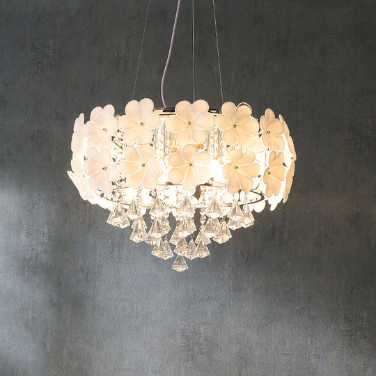 Modern Led Crystals Pendant Lights Crystal Hanging White Lamps For Living Room Bedroom Corridor