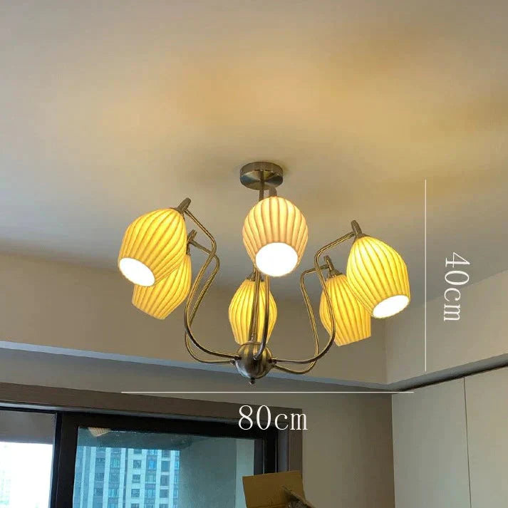Modern Ceramic Chandelier Living Room Creative Home Stay Restaurant Bedroom Study Simple Lamp