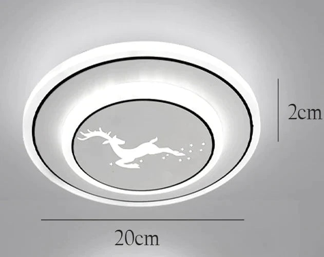 Corridor Lamps Simple Modern Porch Entrance Led Creative Ceiling Balcony Circular / B White Light