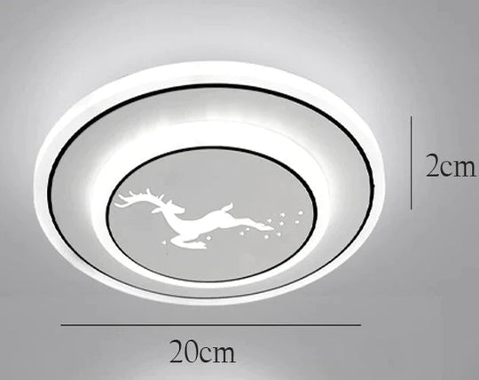 Corridor Lamps Simple Modern Porch Entrance Led Creative Ceiling Balcony Circular / B White Light