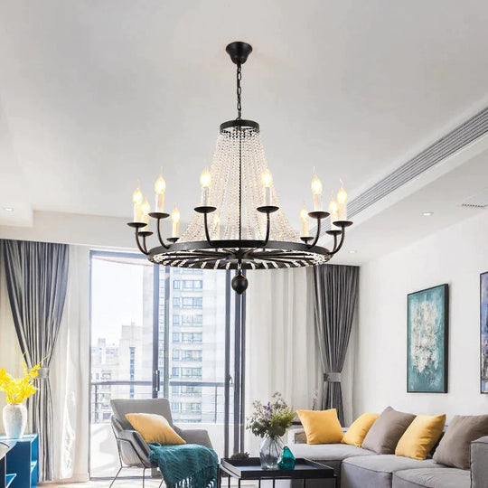 Vintage Industrial Wrought Iron Pendant Light E14 Led Lamp For Living Room Bed Dining Study Office