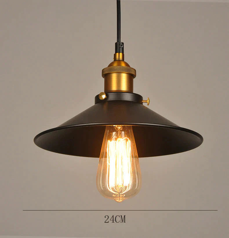 Northern European And American Style Rural Retro Industrial Bar Light Bulb Restaurant Small Black