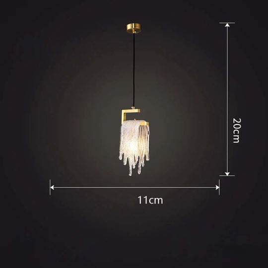 Modern Light Luxury All Copper Small Chandelier Nordic Creative Bedroom Bedside Corridor Aisle