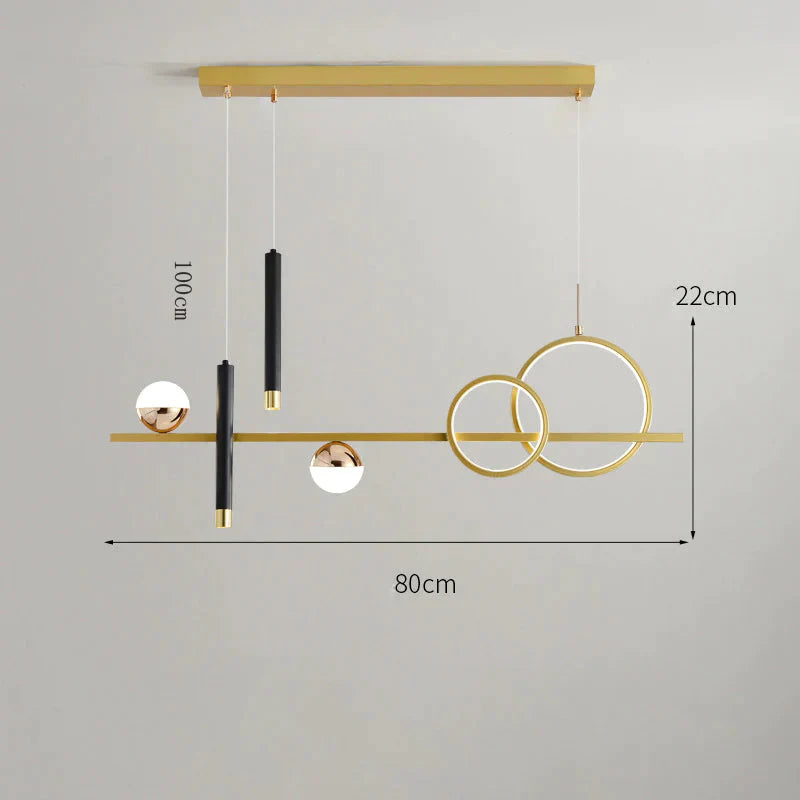 Dining Room Chandelier With Spotlights Nordic Luxury Bar Lamp Simple Modern Minimalist Strip