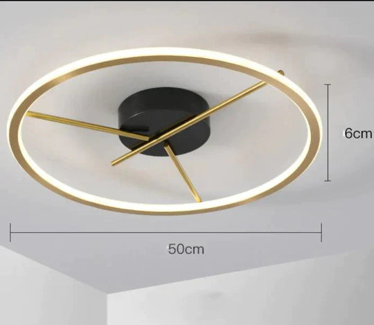 Copper Nordic Light In The Bedroom Simple Modern Led Ceiling Lamp Creative Personality Room