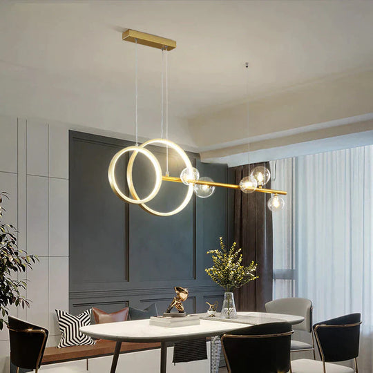 Modern Minimalist Light Luxury Strip Restaurant Bar Lamps Pendant