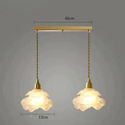 Brass Country B &amp; Hotel Corridor Living Room Dining Minimalist Mini Flower Chandelier 2 Heads
