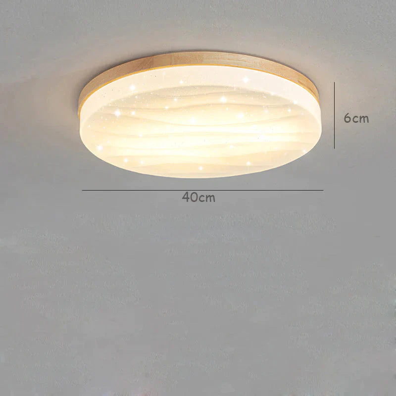 Nordic Living Room Lamp Modern Minimalist Ceiling Solid Wood Bedroom Star Lamps Round Shape /