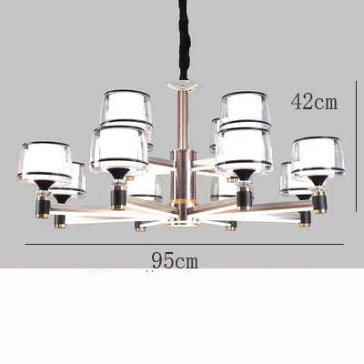 Simple Modern Living Room Lamp Atmospheric Household Arm Light Luxury Chandelier Pendant