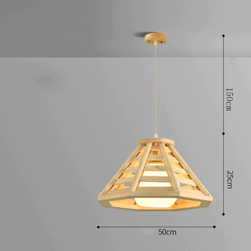 Chandelier Personalized Creative Restaurant Lamp Pinecone Nordic Simple Solid Wood Tatami Bedroom