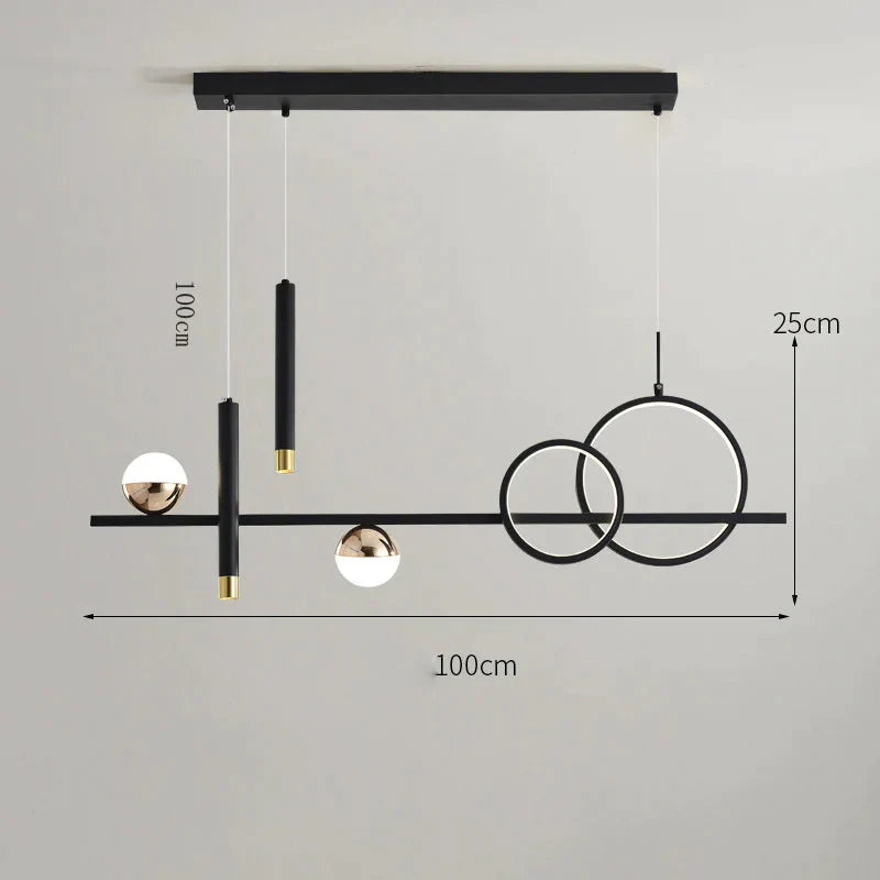 Dining Room Chandelier With Spotlights Nordic Luxury Bar Lamp Simple Modern Minimalist Strip