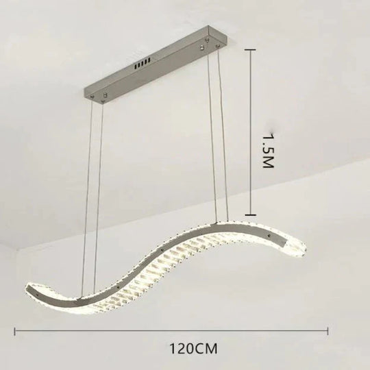 Dining Lamp Chandelier Crystal Luxury Lamps Modern Minimalist Room Table Bar Nordic Strip Ideas