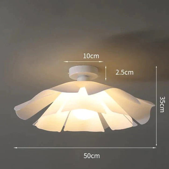 Simple Modern Flower Bedroom Ceiling Lamp Creative Corridor Cloakroom Balcony White / Warm Light