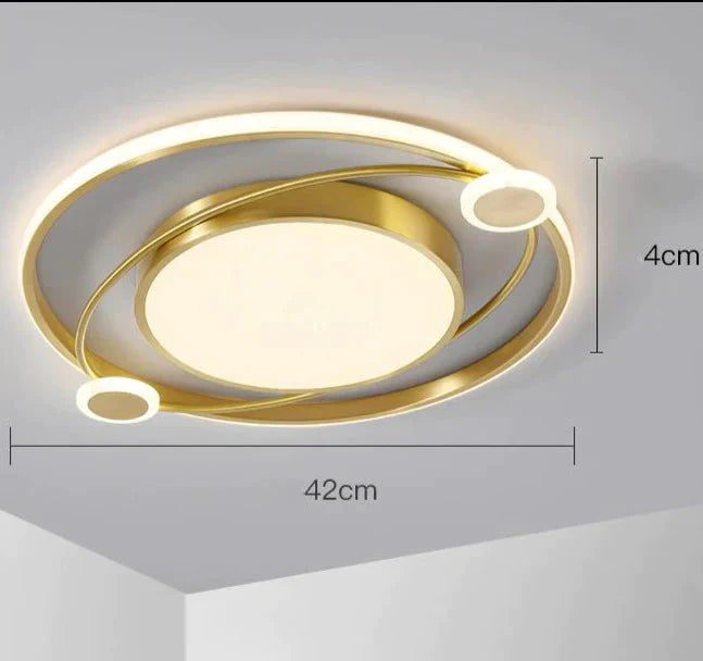 Copper Nordic Light In The Bedroom Simple Modern Led Ceiling Lamp Creative Personality Room