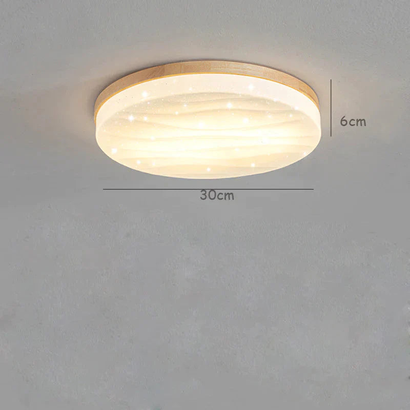 Nordic Living Room Lamp Modern Minimalist Ceiling Solid Wood Bedroom Star Lamps Round Shape /