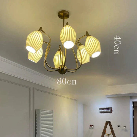 Modern Ceramic Chandelier Living Room Creative Home Stay Restaurant Bedroom Study Simple Lamp Sand