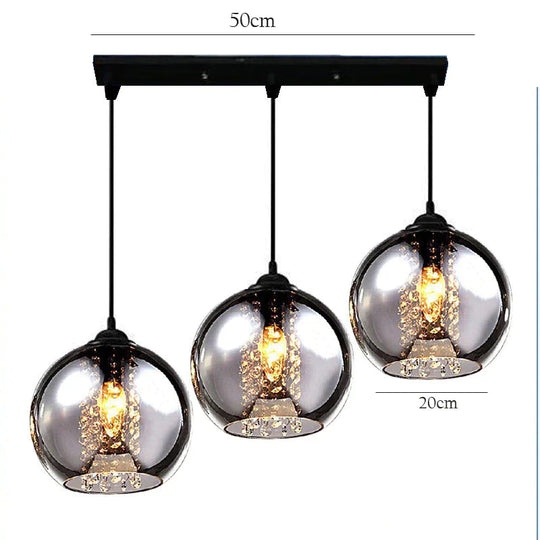 Dining Room Chandelier Creative Personality Crystal Single Head Three Led Bar As Show / 3 Heads