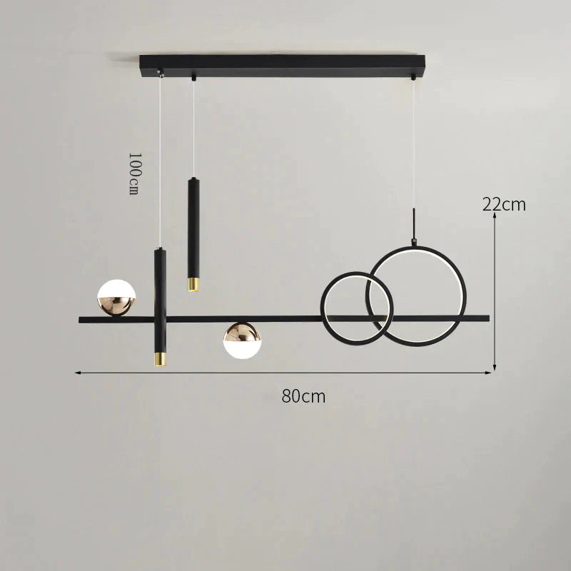 Dining Room Chandelier With Spotlights Nordic Luxury Bar Lamp Simple Modern Minimalist Strip