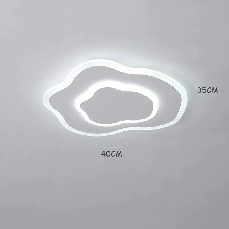 Creative Cloud Ceiling Lamp Light In The Bedroom Room Modern Simple Warm Lamps White / Light Dia40Cm