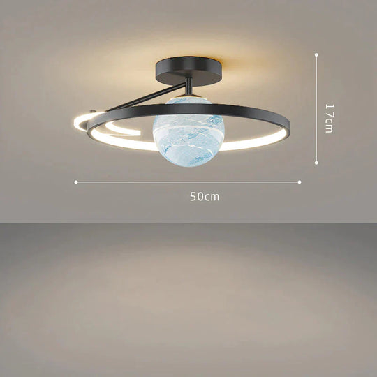 Simple Ceiling Lamp For Home Light In The Bedroom Luxury Planet Children’s Room Black / B Tri -