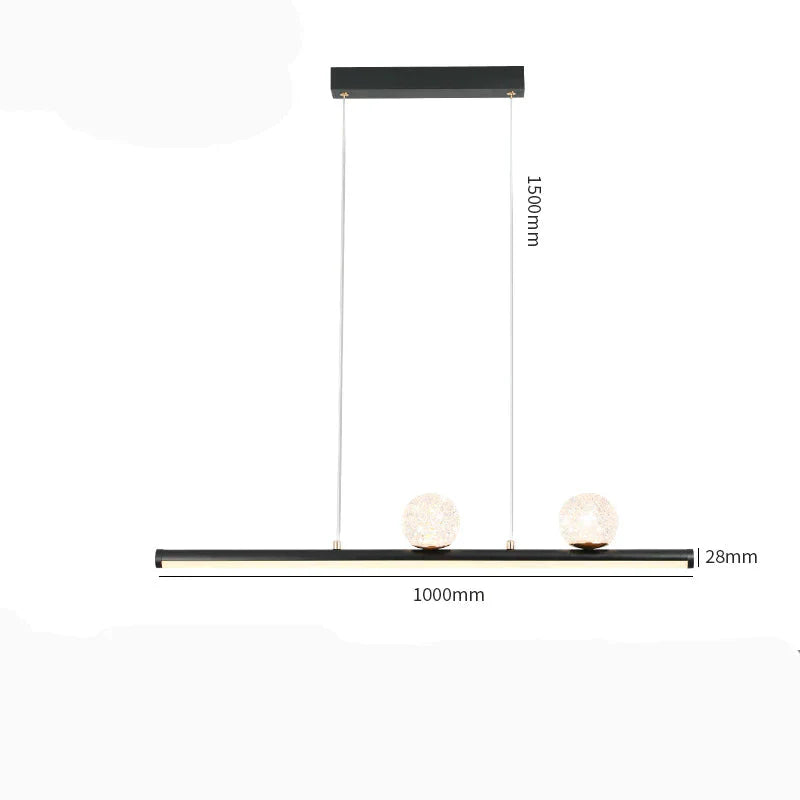 Simple Strip Restaurant Chandelier Personality Creativity Light Luxury Bar Table Lamp Pendant