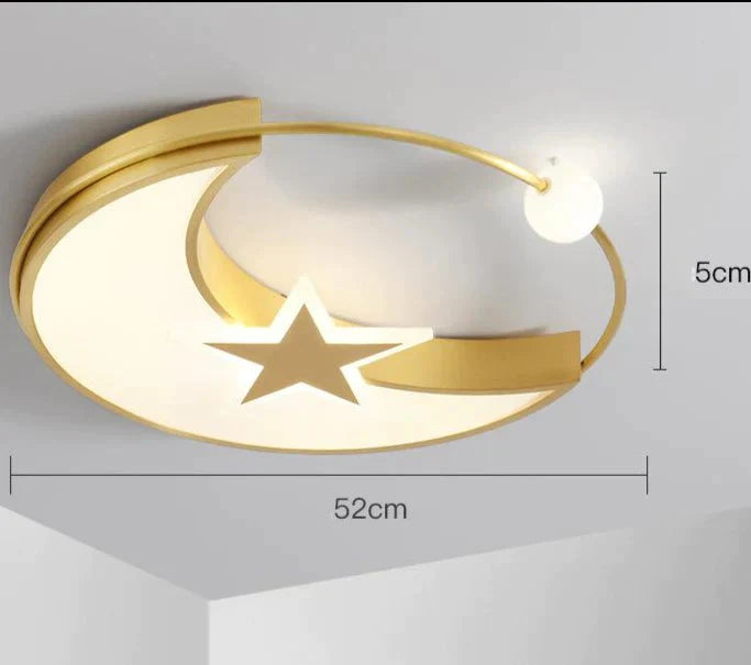 Copper Nordic Light In The Bedroom Simple Modern Led Ceiling Lamp Creative Personality Room