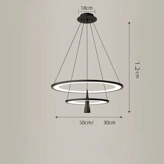 Simple Restaurant Chandelier Round Dining Table Room Lamp Modern Bedroom Study Led Living Bar
