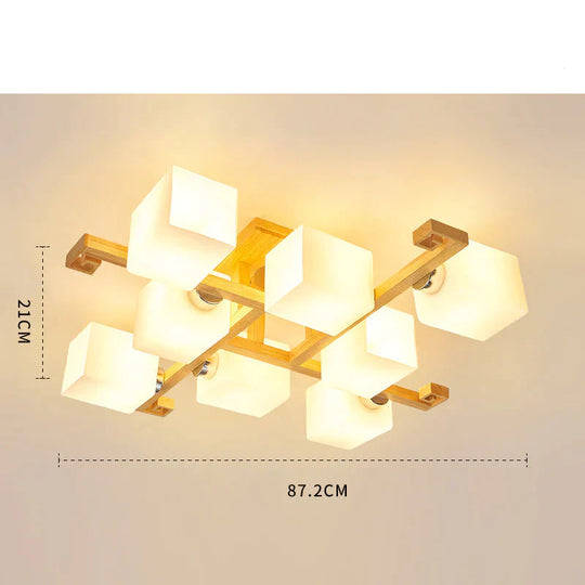 Nordic Personality Simple Log Ceiling Lamp In Living Room Creative Warm Bedroom Restaurant Solid