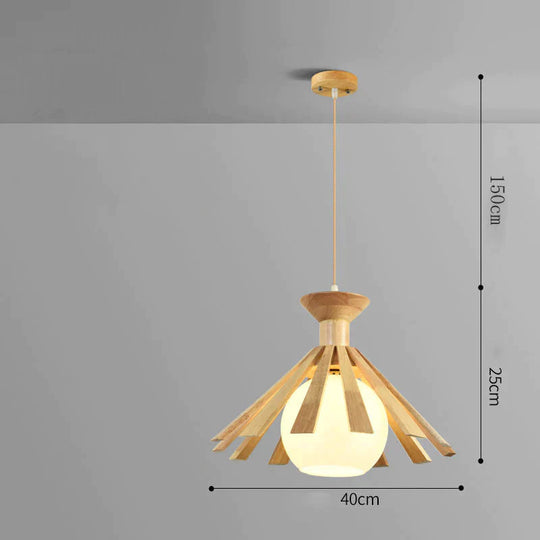 Chandelier Personalized Creative Restaurant Lamp Pinecone Nordic Simple Solid Wood Tatami Bedroom