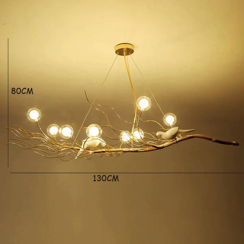 Nordic Restaurant Chandelier Creative Personality Branch Lamp Clothing Store Tea Window Bar Art