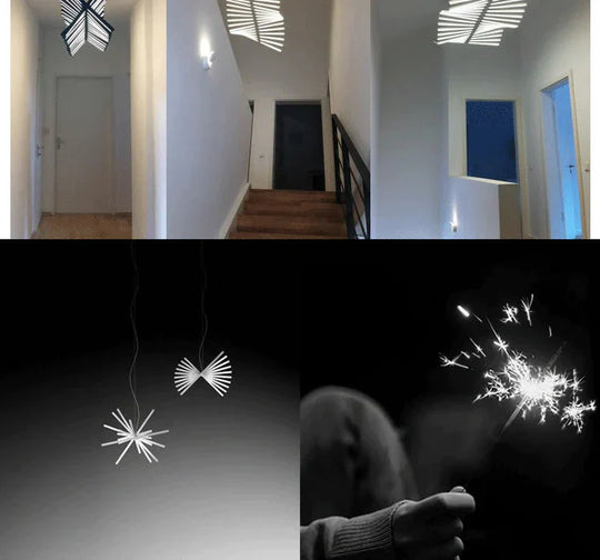 New Net Hot Chandelier Dimmable Creative Led Aluminum Alloy Simple Fishbone Pendant