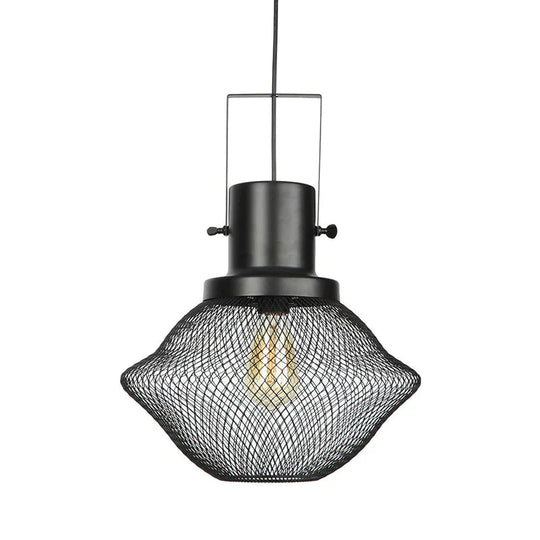 American Retro Iron Mesh Chandelier Pendant