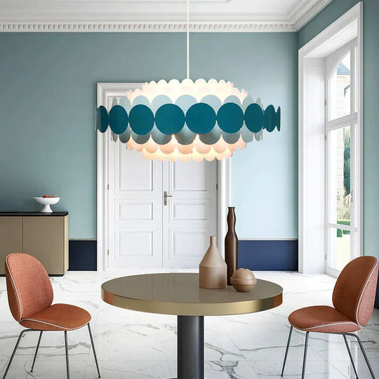 Nordic Creative Color Chandelier Green / Dia40Cm Warm Light Pendant