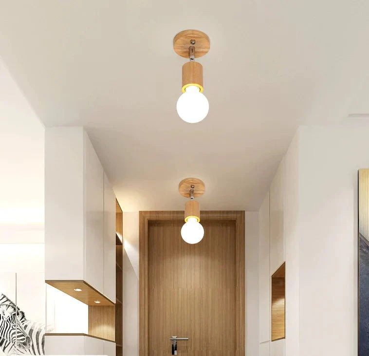 Simple Solid Wood Art Track Spotlight Bathroom Mirror Front Light Led Restaurant Ceiling