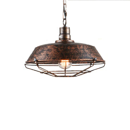 Retro Personality Art Guest Dining Room Lamp Single Head Bar Lid Chandelier Pendant