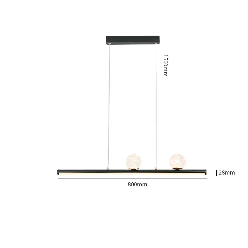 Simple Strip Restaurant Chandelier Personality Creativity Light Luxury Bar Table Lamp Pendant