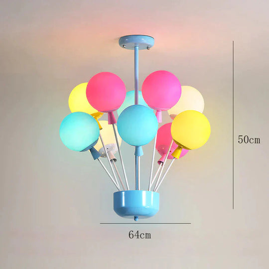 Children’s Room Lamp Balloon Creative Dream Cartoon Ceiling Multicolor / 10 Heads Warm Light