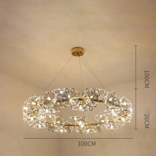 Modern Simple Bedroom Restaurant Light Luxury Crystal Creative Personality Living Room Round