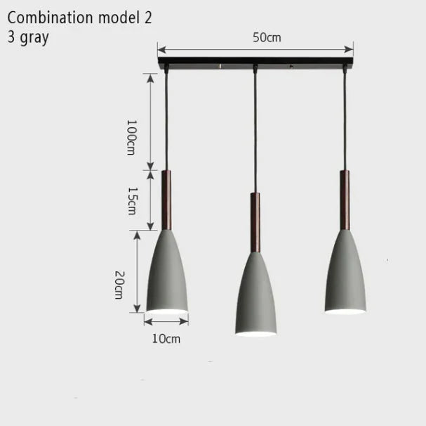 Nordic Minimalism Droplight E27 Aluminum Wood Pendant Lights Home Restaurant Decor Lighting Lamp