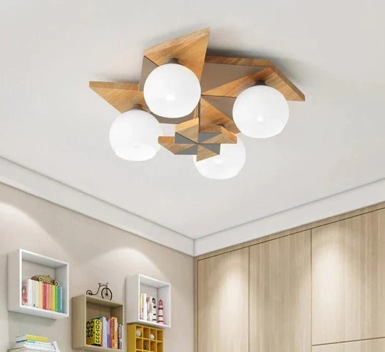 Nordic Log Gale Children’s Bedroom Ceiling Lamp