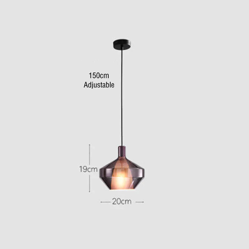 Creative Stained Glass Chandelier Nordic Single - Headed E / Warm Light Pendant