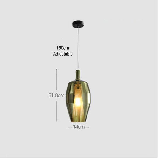 Creative Stained Glass Chandelier Nordic Single - Headed C / Warm Light Pendant