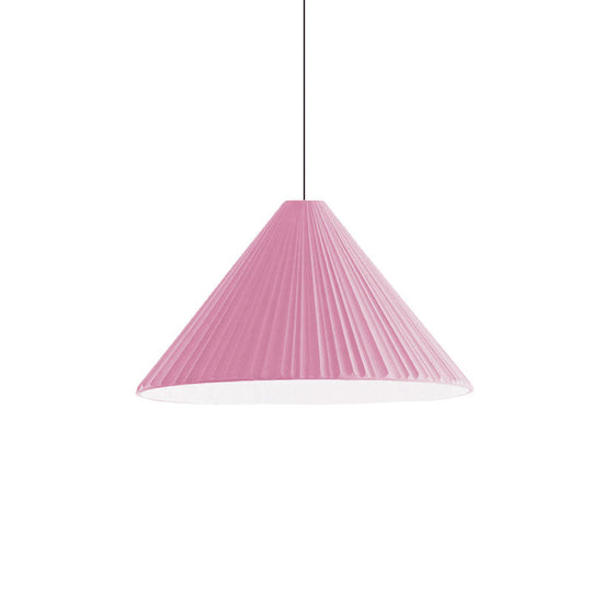 Federica - Nordic White/Pink/Blue Ribbed Cone Pendant Light Style 1 Living Room Hanging Lamp