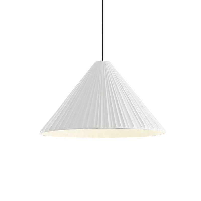 Federica - Nordic White/Pink/Blue Ribbed Cone Pendant Light Style 1 Living Room Hanging Lamp