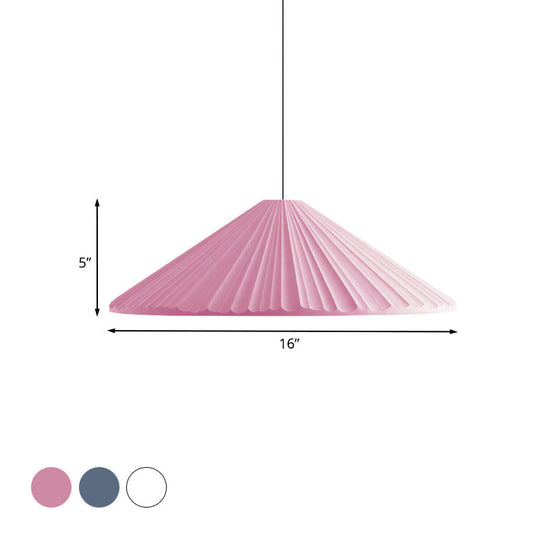 Federica - Nordic White/Pink/Blue Ribbed Cone Pendant Light Style 1 Living Room Hanging Lamp