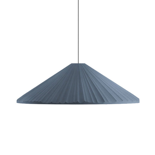 Federica - Nordic White/Pink/Blue Ribbed Cone Pendant Light Style 1 Living Room Hanging Lamp