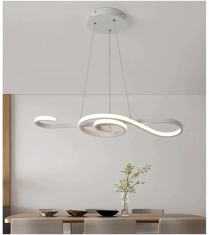 Nordic Post - Modern Led Restaurant Chandelier Creative Simple Lighting White / Light Pendant